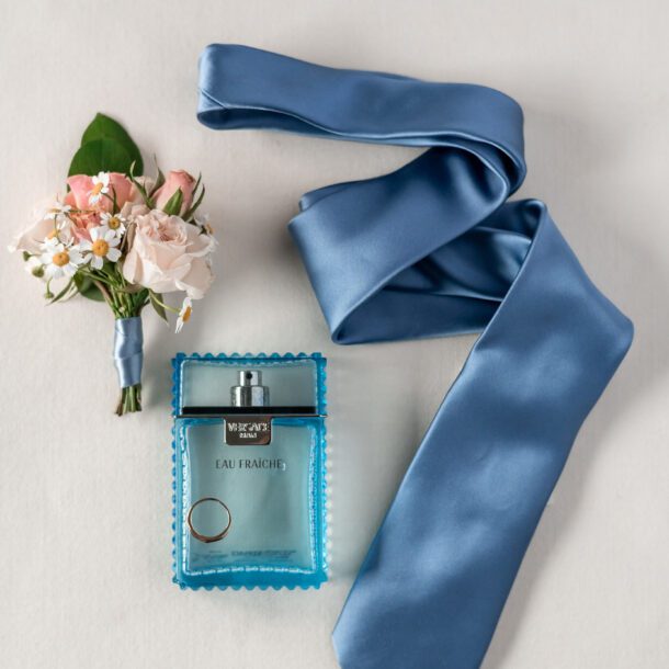 Elegant wedding day details captured for Bushel + Peck Photo's Wedding Photography Portfolio — featuring rings, bouquets, and sentimental keepsakes